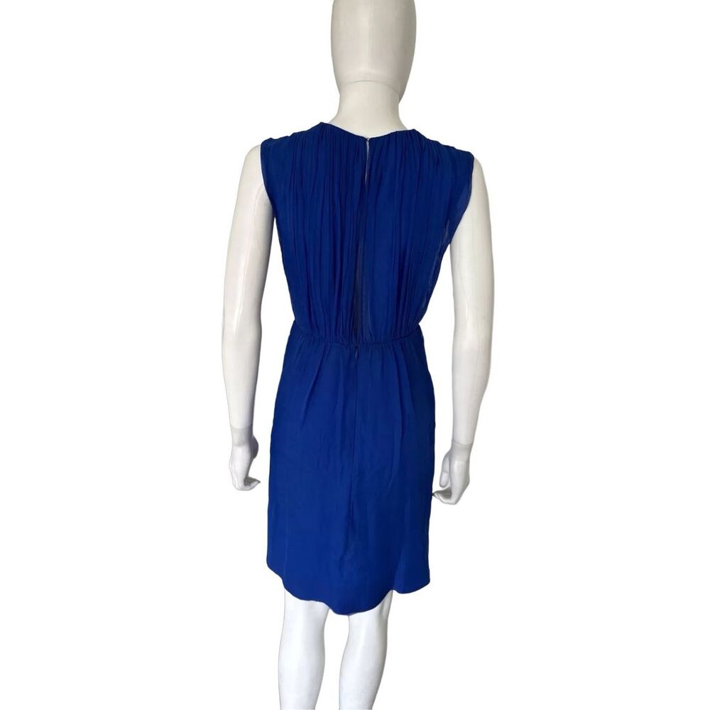 BALENCIAGA Blue Silk Vintage Knee Length Sleeveless Dress Size Small 2010 - Picture 9 of 13